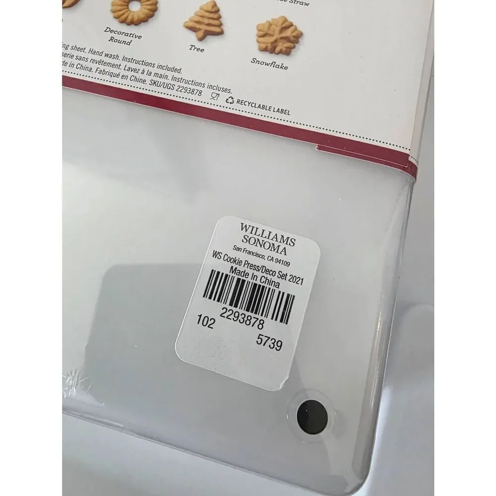 Kuhn Rikon Williams Sonoma Cookie Press Kit NEW